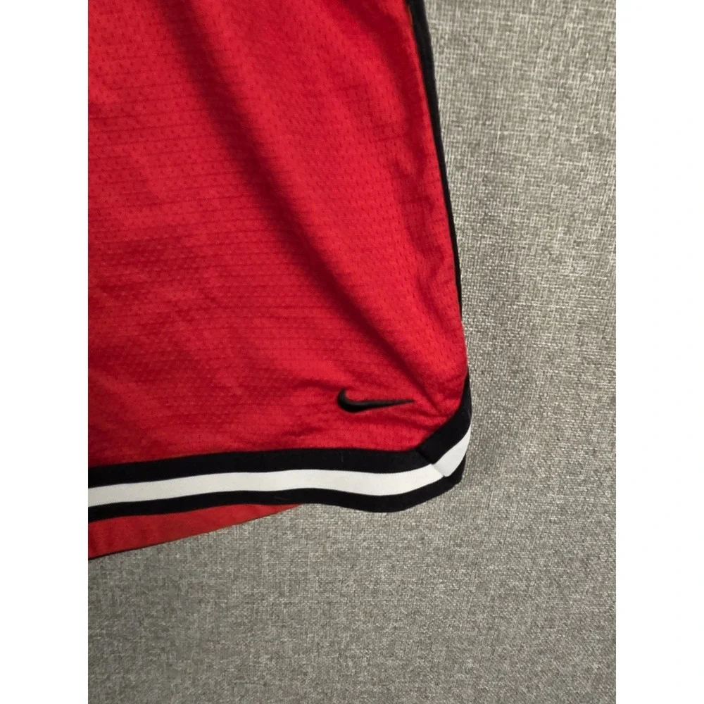 Nike Dri-FIT Mesh Basketball Shorts Red Black White Striped FV4933-657 Mens XL